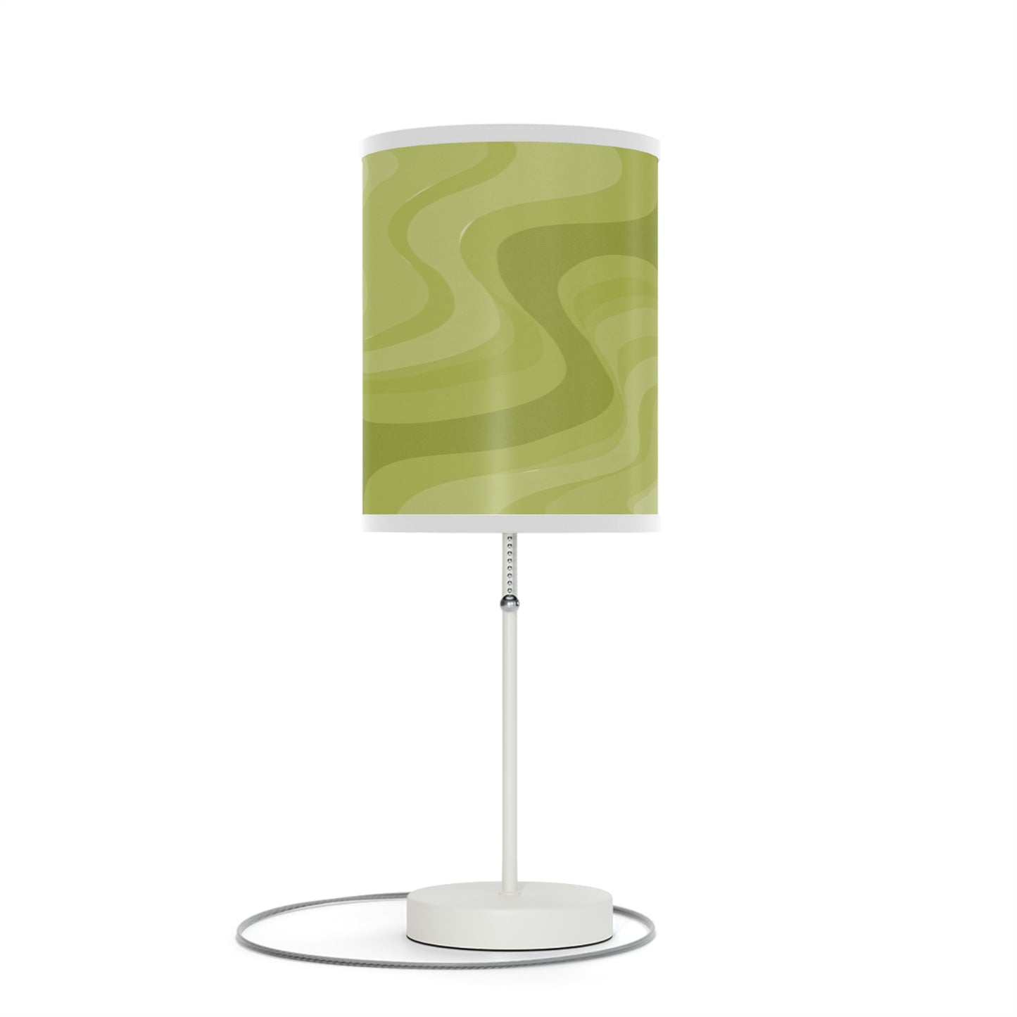 Lemon Wavey Table Lamp on a White or Silver Stand, US|CA plug