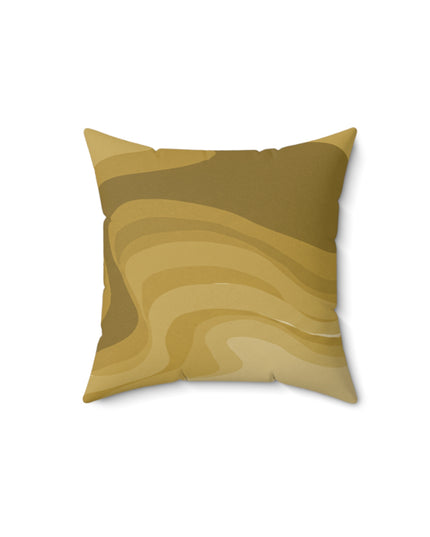 Brown Wavey 14" x 14" Faux Suede Square Pillow