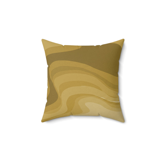 Brown Wavey 14" x 14" Faux Suede Square Pillow