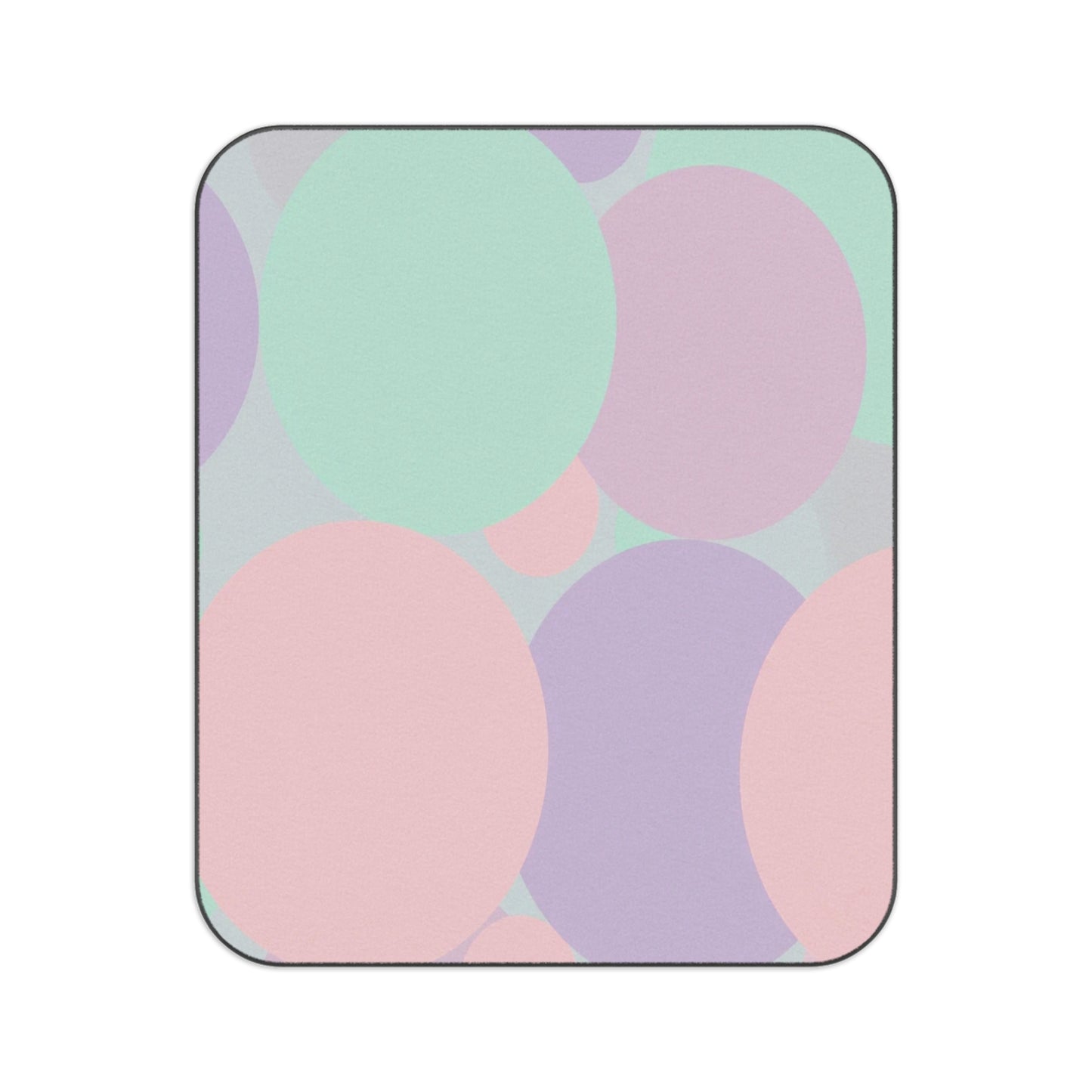 Pastel Peach and Soft Green Patches 61" × 51" Picnic Blanket