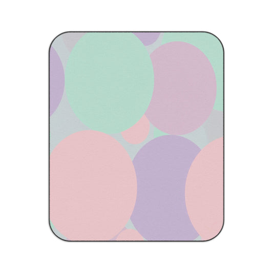 Pastel Peach and Soft Green Patches 61" × 51" Picnic Blanket