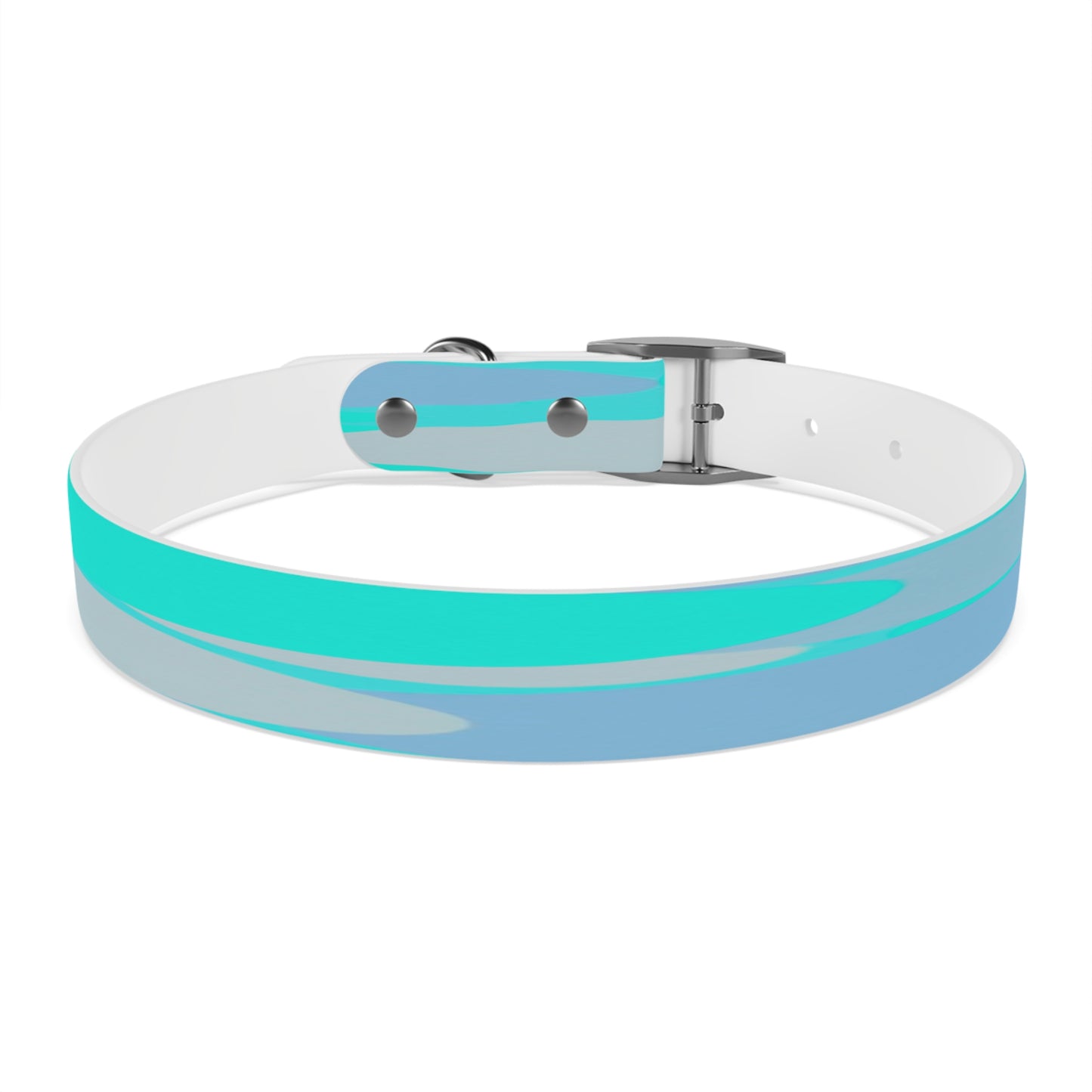 Pastel Tan and Tif Patches Large Dog Collar