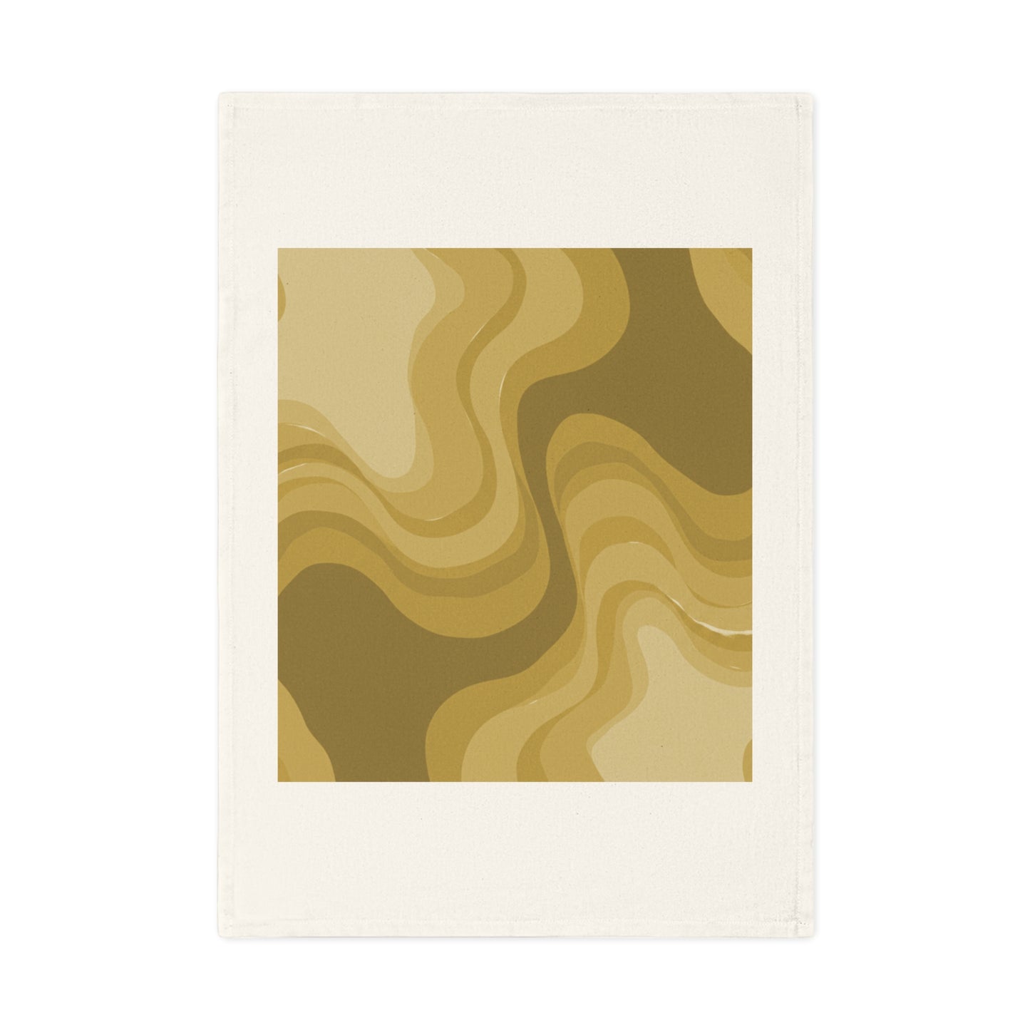 Brown Wavey 19.6" x 27.5" Cotton Tea Towel