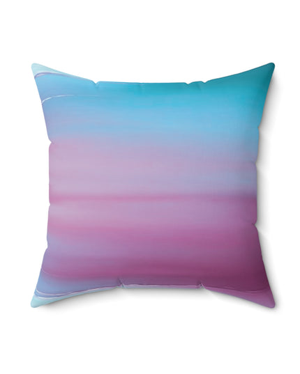 Wine Sea Blue Fog 18" x 18" Faux Suede Square Pillow