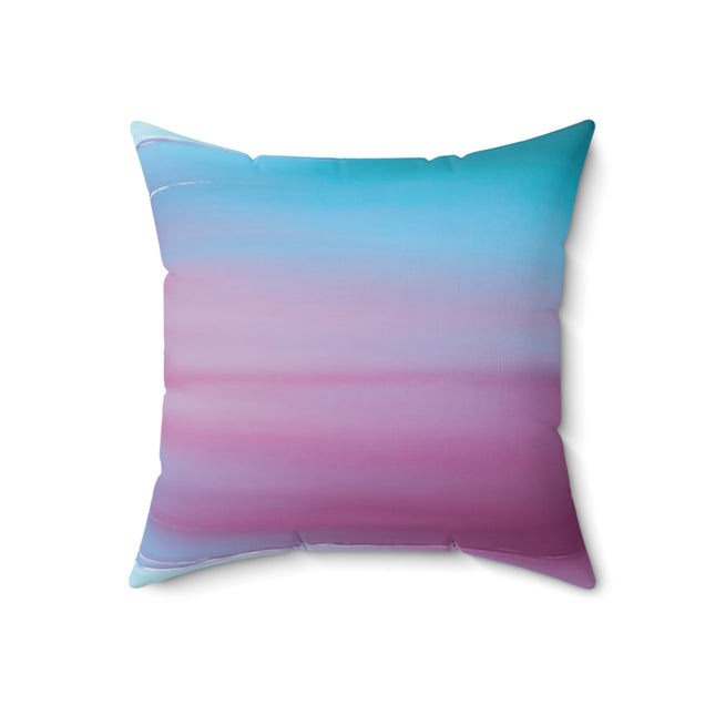 Wine Sea Blue Fog 18" x 18" Faux Suede Square Pillow