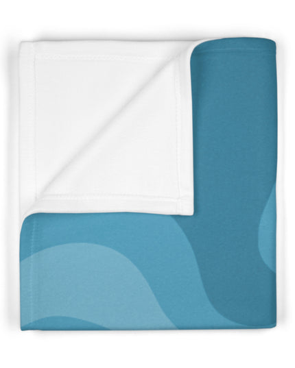 Sky Blue Wavey Soft Fleece Baby Blanket, 30" x 40"