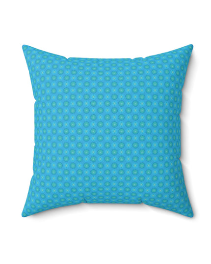 Light Blue Star-crossed Bodies Faux Suede Square Pillow, 18" x 18"