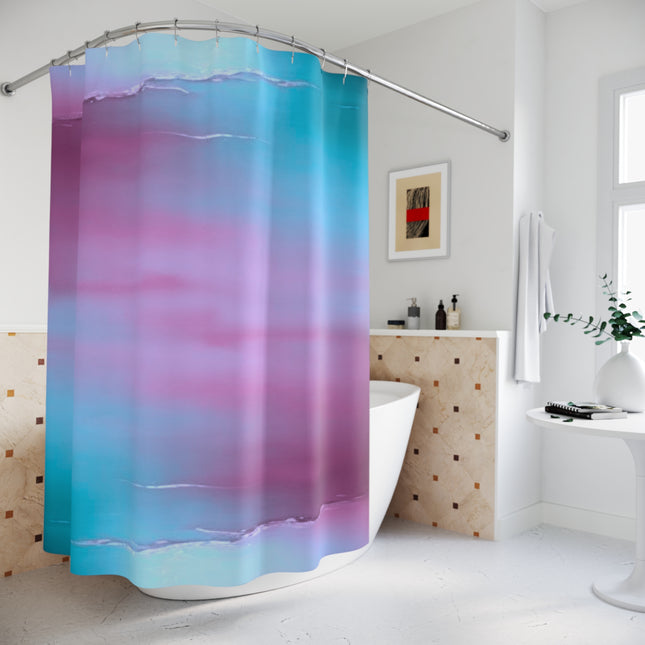 Wine Sea Blue Fog Shower Curtains, 71" x 74"