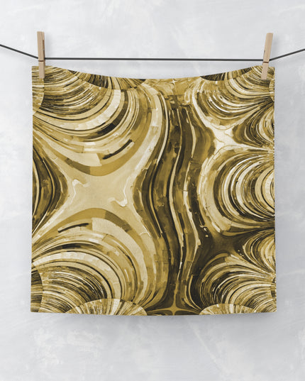 Uzi Spiral Light Brown Face Towel, 13" x 13"