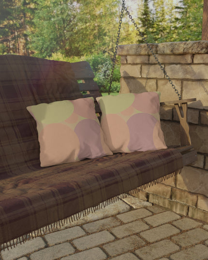 Pastel Hot Peach Patches 16" x 16" Outdoor Pillow