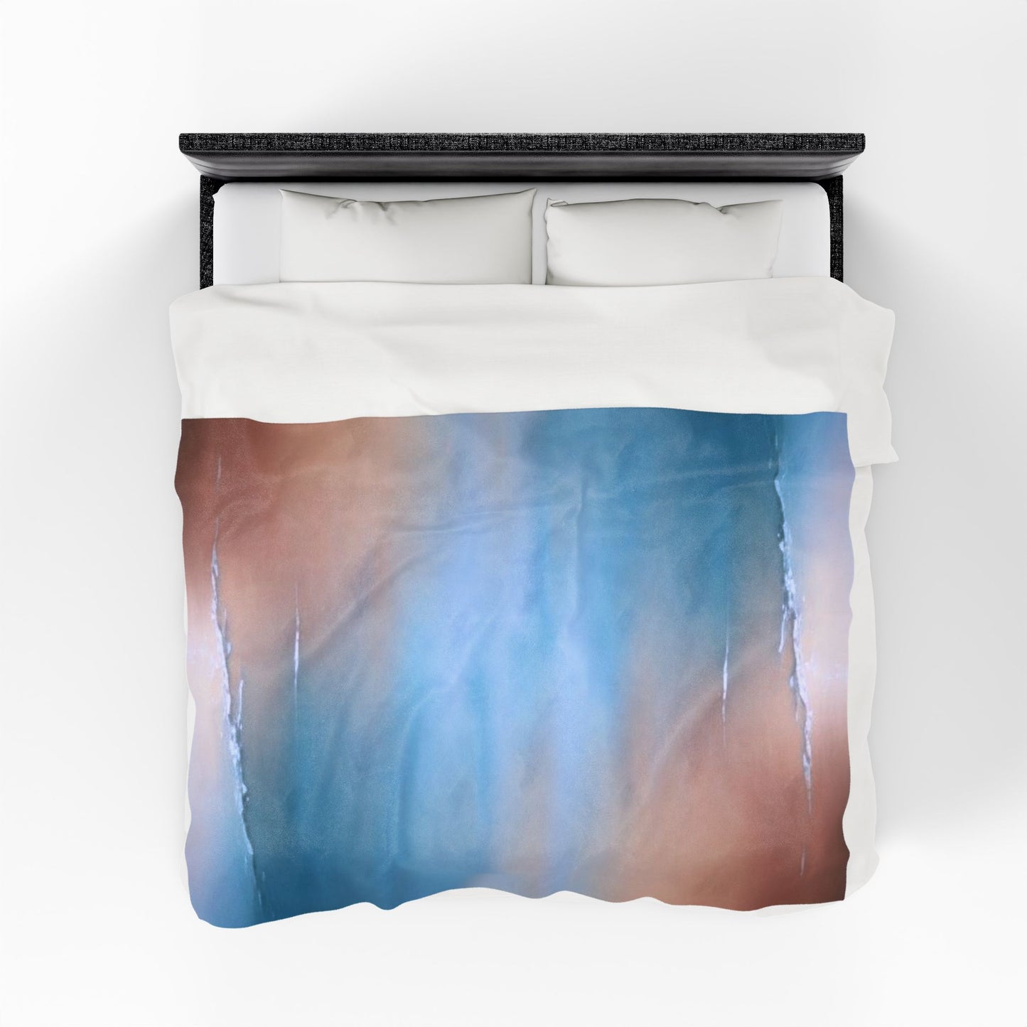 Blue Sea Peach Fog Velveteen Plush Blanket, 60" x 80"