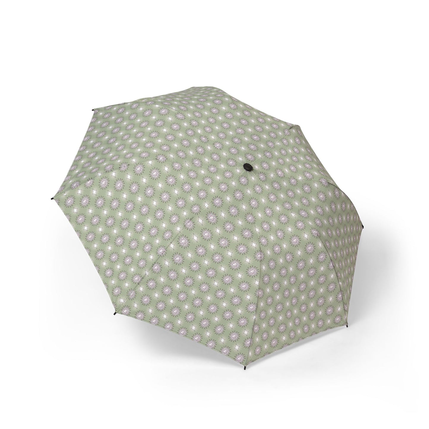 Olive Star-crossed Bodies Foldable Umbrella - Compact & Chic