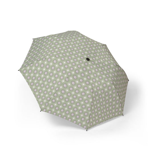 Olive Star-crossed Bodies Foldable Umbrella - Compact & Chic
