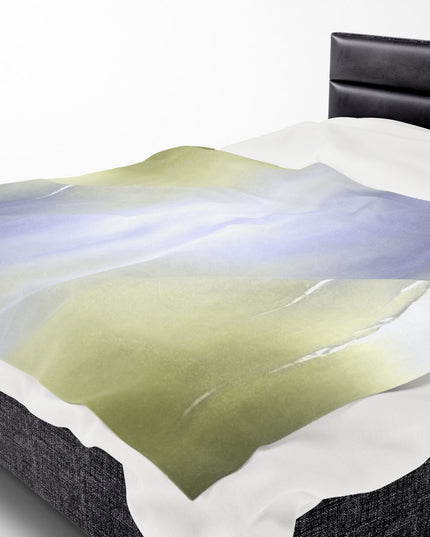 Lavender Sea Golden Fog Velveteen Plush Blanket, 60" x 80"