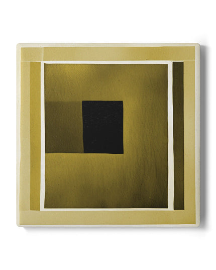 Tan Shadow 4" x 4" Square Ceramic Coaster