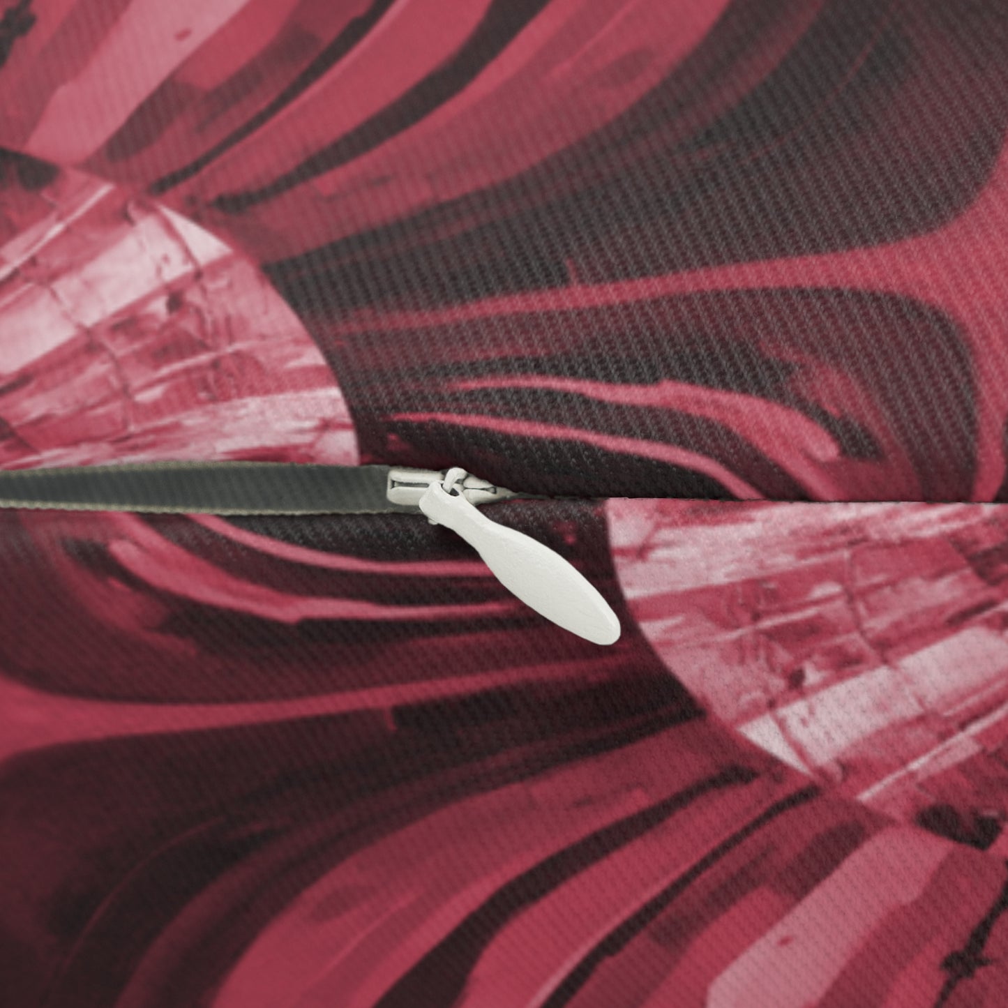 Uzi Spiral Ruby Spun Polyester Lumbar Pillow, 20" x 14"