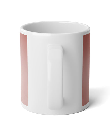 Rose Red Fade 20 oz White Glossy Jumbo Mug