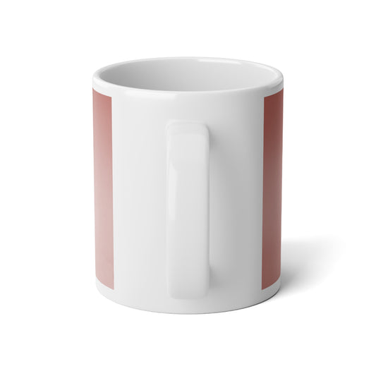 Rose Red Fade 20 oz White Glossy Jumbo Mug