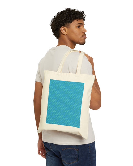 Blue Green Star-crossed Bodies Cotton Canvas Tote Bag