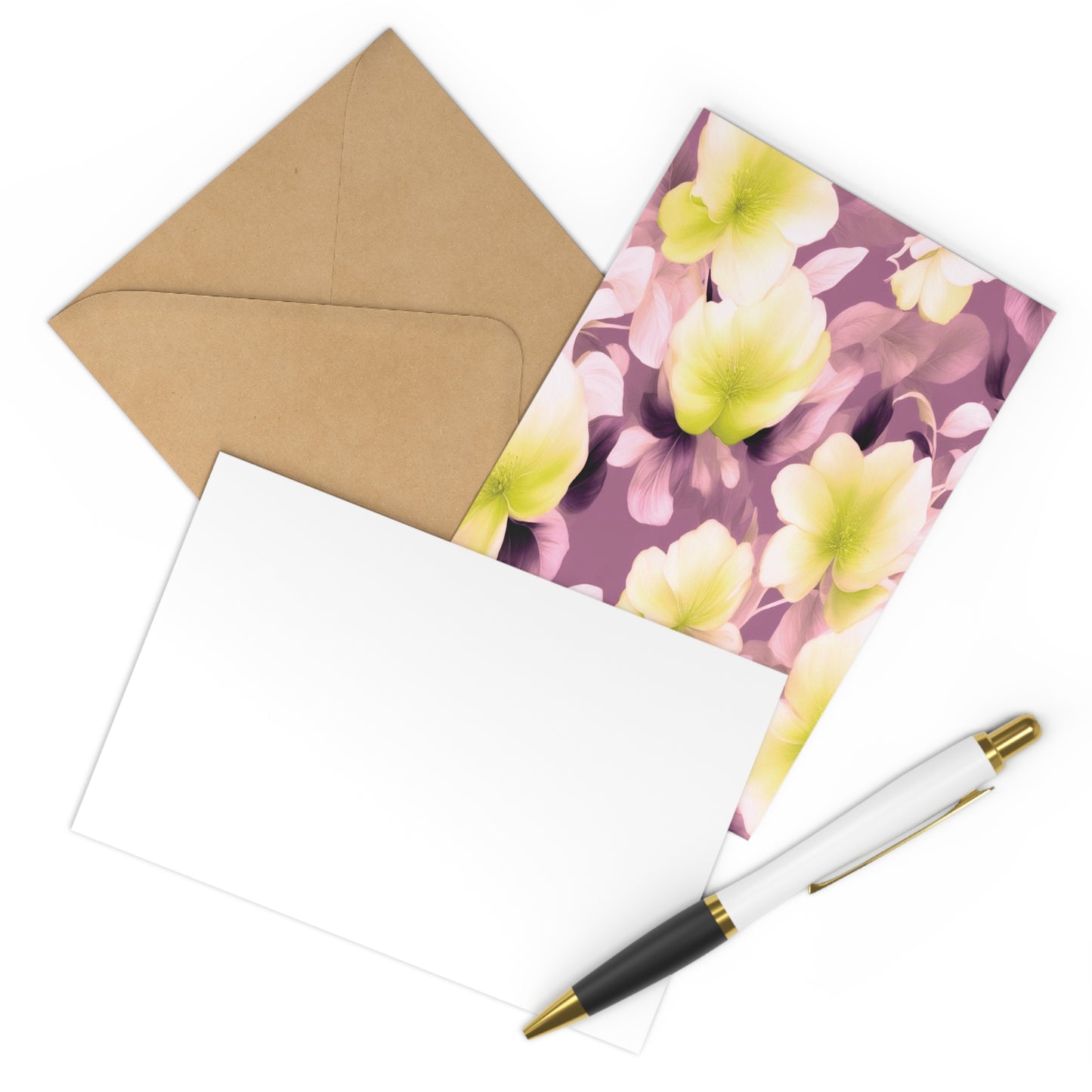 Lemon Blossom Floral Bunch Postcards (7 pcs)