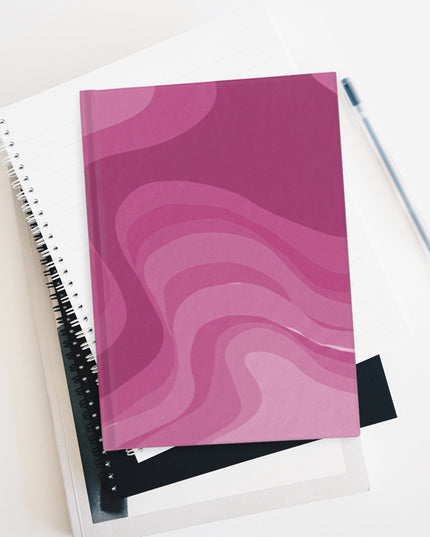 Pinky Mauve Wavey 5" x 7" Journal - 128 Ruled Line pages
