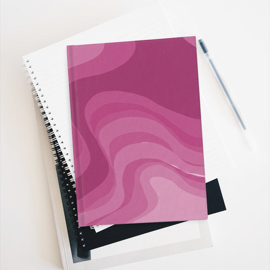 Pinky Mauve Wavey 5" x 7" Journal - 128 Ruled Line pages