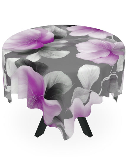 Purple Blossom Floral Bunch Tablecloth, 55" x 55"