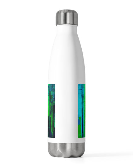Striped Blue Green 20oz Insulated Water Bottle
