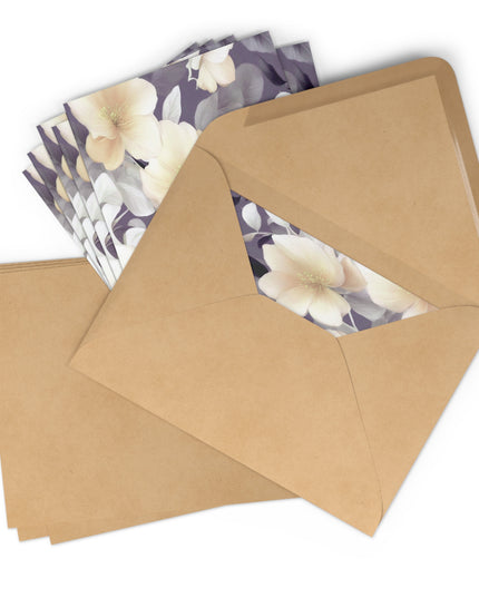White Blush Floral Bunch Postcards (7 pcs)