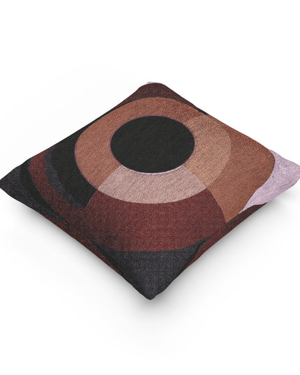 Red Eyepiece Woven Pillow, 17" x 18"