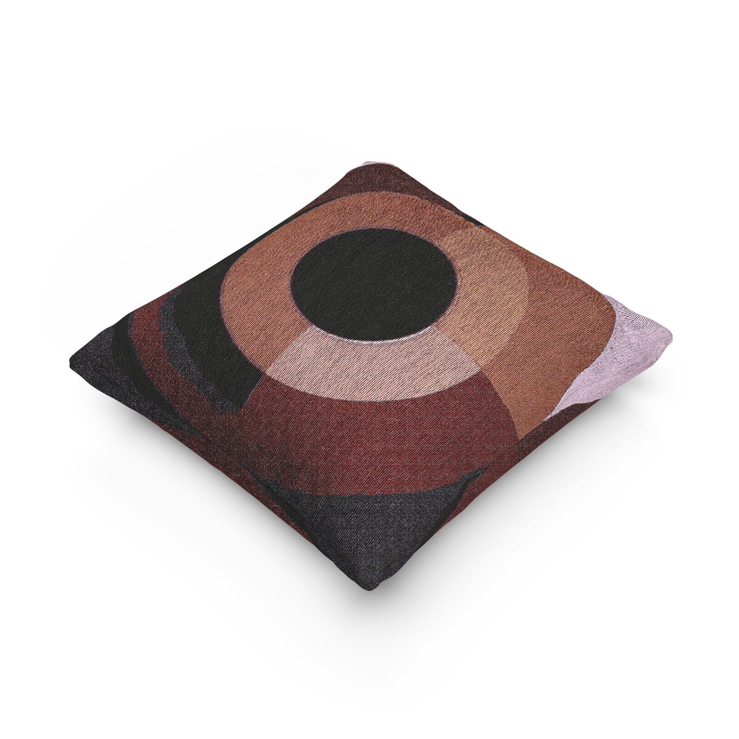 Red Eyepiece Woven Pillow, 17" x 18"