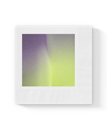 Purple Golden Fade White Coined Napkins, 6.5" x 6.5"