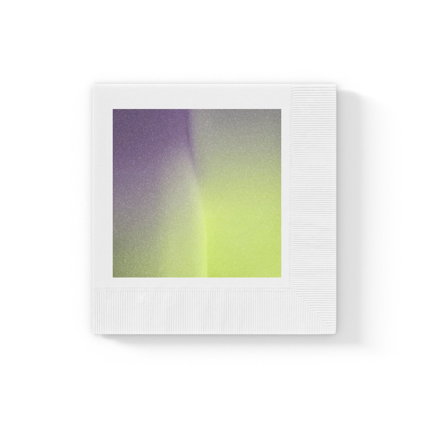 Purple Golden Fade White Coined Napkins, 6.5" x 6.5"