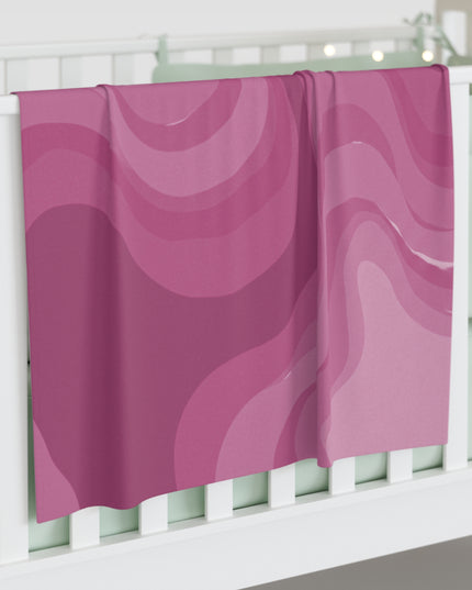 Pinky Mauve Wavey Baby Swaddle 30″×40″ Blanket