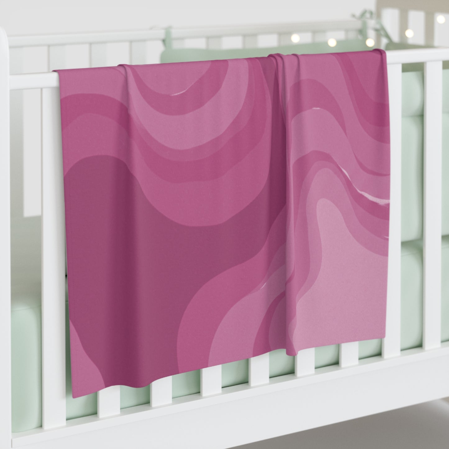Pinky Mauve Wavey Baby Swaddle 30″×40″ Blanket