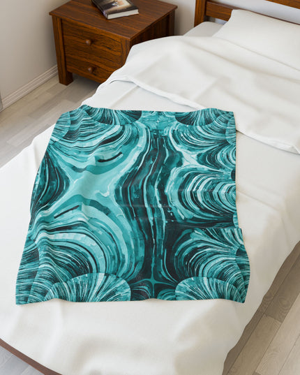 Uzi Spiral Tif Velveteen Plush Blanket, 30" x 40"