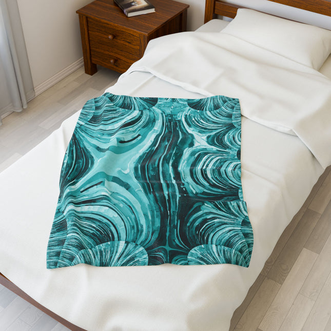 Uzi Spiral Tif Velveteen Plush Blanket, 30" x 40"