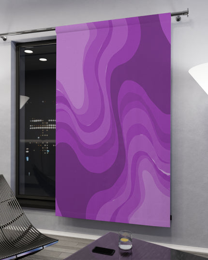 Wavey Purple Wavey Window Curtain, 50" x  84", blackout