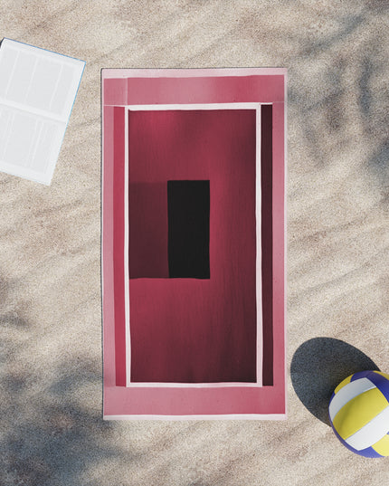 Red Shadow Beach Towel, 24" x 44"