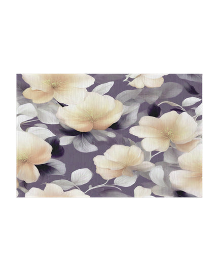 White Blush Floral Bunch Outdoor Rug, 24" x 36"