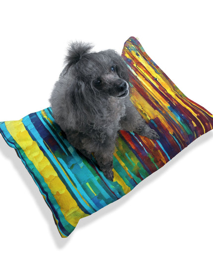 Striped Alpha 28" × 18" Pet Bed