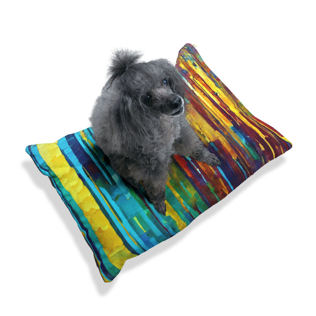 Striped Alpha 28" × 18" Pet Bed