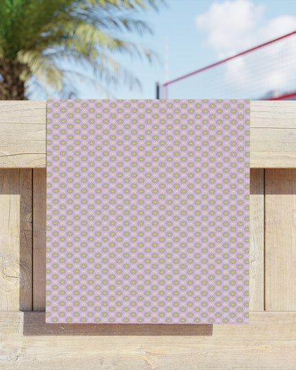 Magenta Star-crossed Bodies Beach Towel, 18" x 27"