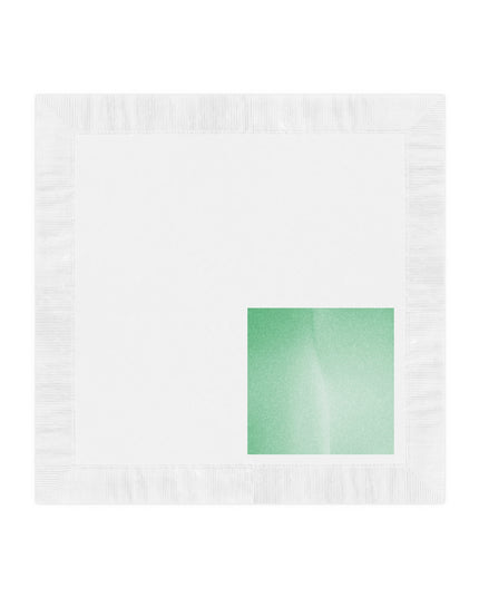 Mint Fade White Coined Napkins, 6.5" x 6.5"