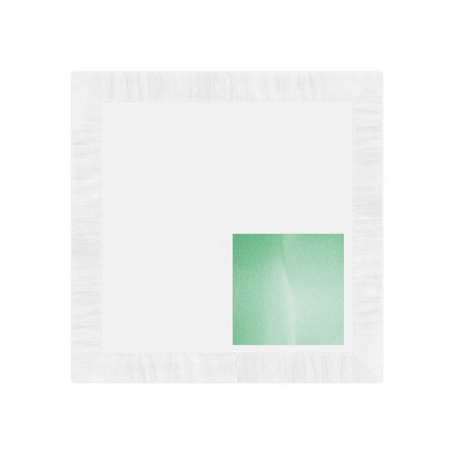 Mint Fade White Coined Napkins, 6.5" x 6.5"