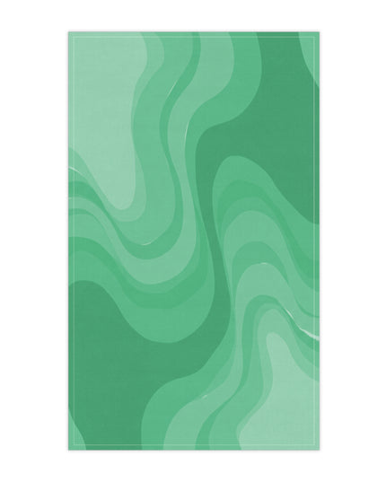 Mint Green Wavey Tea Towels (cotton, poly), 18" x "30