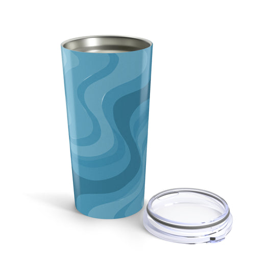 Sky Blue Wavey Tumbler 20oz