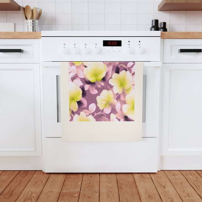 Lemon Blossom Floral Bunch Cotton Tea Towel 19.6" x 27.5"