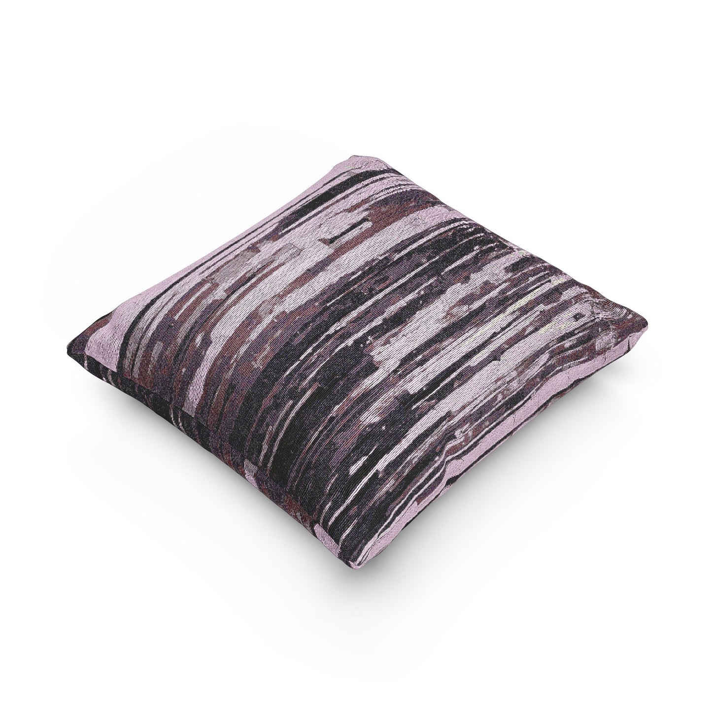 Striped Powder Lavender Woven Pillow, 17" x 18"