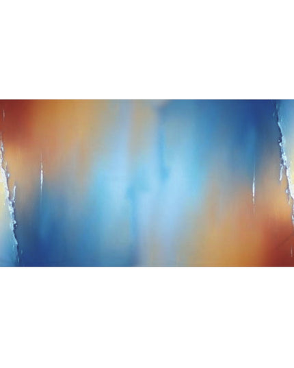 Blue Sea Red Orange Fog 30" x 60" Mink-Cotton Towel (50% polyester, 50% cotton)